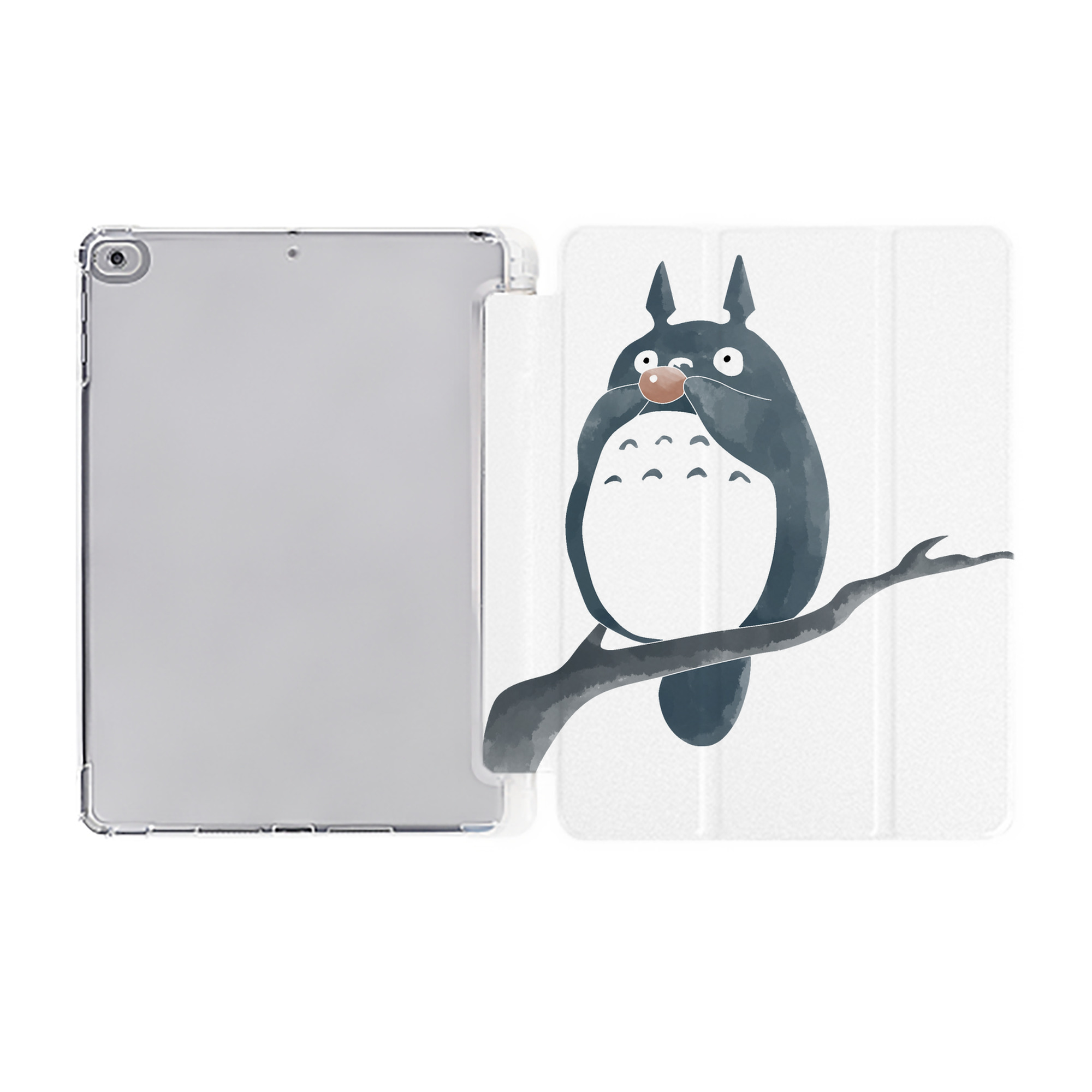 （画像用） となりのトトロ 草壁メイ 草壁サツキ My Neighbor Totoro Satsuki Kusakabe Mei Kusakabe IPad ケース ペン収納付き 三つ折りスタンド PUレザー×シリコン 対応機種9.5/10.5/10.9インチ